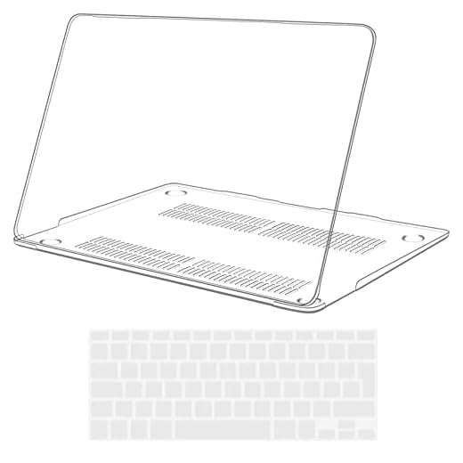 iNeseon Fodral för 2015-2017 MacBook 12 tum (med Retina Display Modell A1534), Hårt Skal Plasthölje och Tangentbordskydd för 12 tum MacBook, Kristallklart