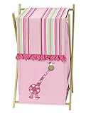 Baby and Kids Clothes Laundry Hamper for Sweet Jojo Designs for Pink and Green Jungle Friends Bedding
