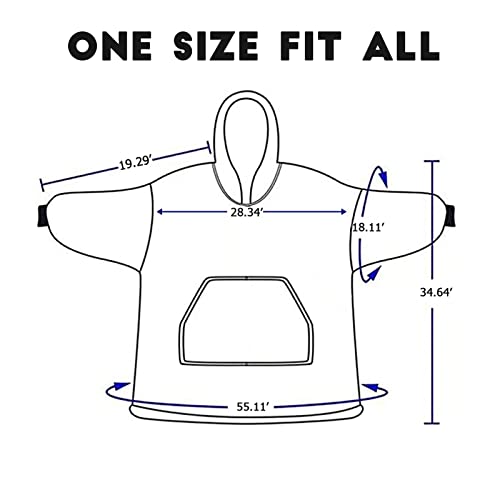 SHAINE Übergroße Sherpa Hoodie Sweatshirt Decke Tragbare Damen Weiche Warme Riesen Hoodie Kuschel Kapuzenpullover-DeckeSuper Weich und Bequem Geeignet für Erwachsene, Männer, Frauen, Jugendliche