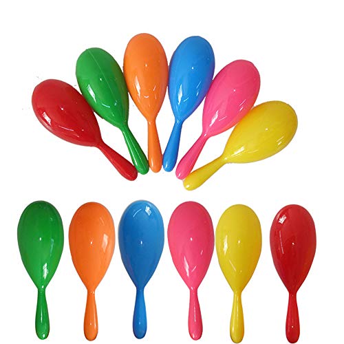 Sohapy Plastic Maracas For Kids Party Favors Noise Making Toys, 4" Mini Maracas Shakers For Party, Celebrations, Decorations, Carnivals, Classroom Musical Fun Toys, 6 Colors (24 Pack) #TOP5