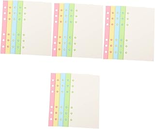 BESTOYARD 400 Folhas Folhas Soltas Com 6 Furos Fichário A6 Fichário A5 Fichário Colorido Recargas De Diário Recargas De Papel Pautado Inserções De Papel Refil De Papel Com 6 Furos Fichário