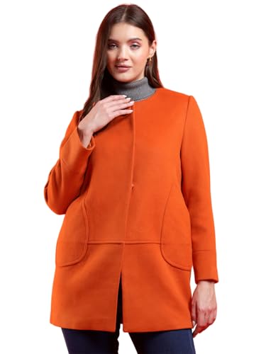 Image of KOTTY Womens Cotton Blend Standard Length Elegant Style Coat - Classic Style with Modern Detailing