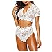 Nuisette Femme Sexy Combinaison Lingerie sous-Vêtements Sexy Col V Manches Courtes Nuisette Dentelle Babydoll Lingerie Ensembles Vêtements De Nuit