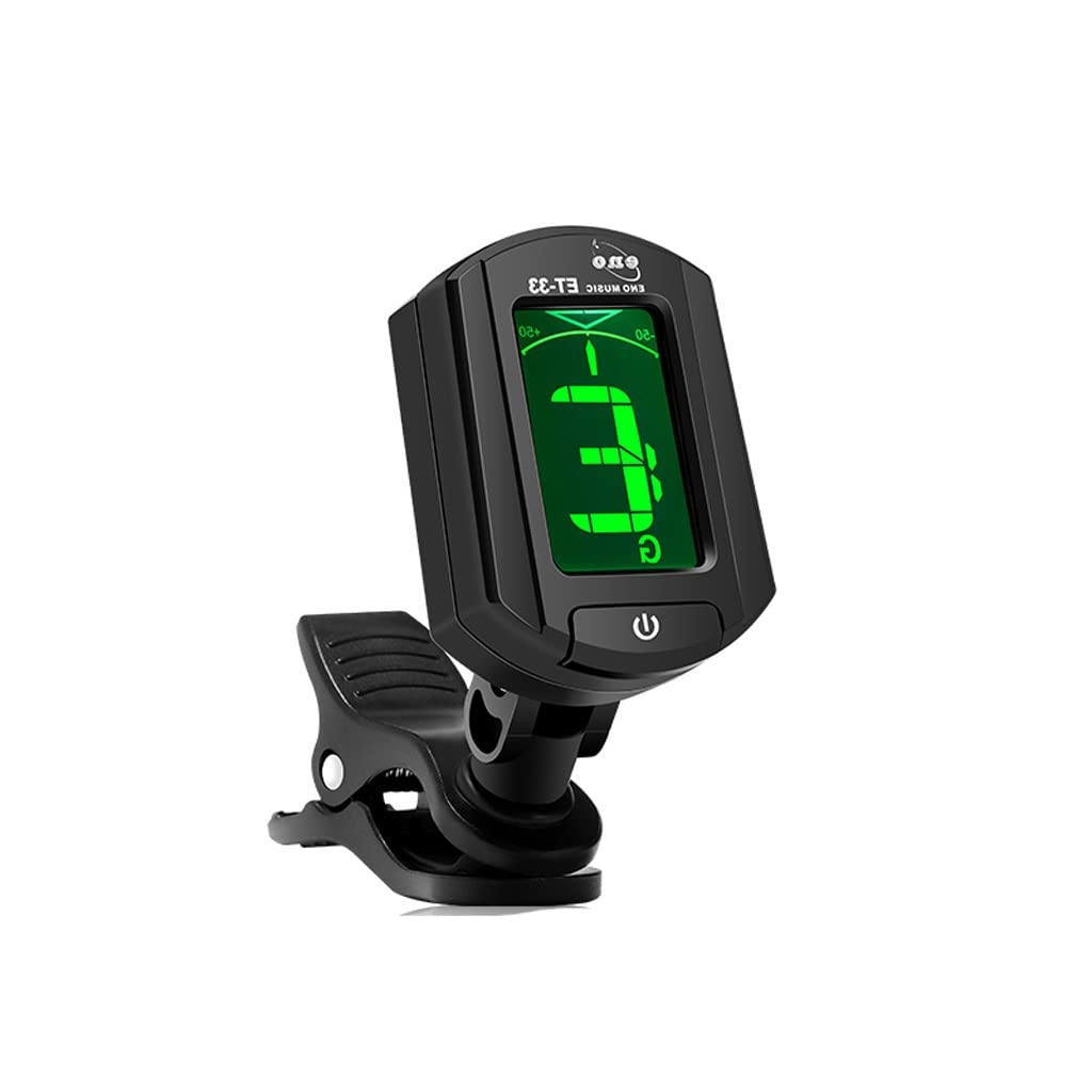 JJJ Tuner for Chitarra Portatile Tuner di Alta qualità Ukulele Violin Tuner elettronico Automatico Durevole (Color : Black)