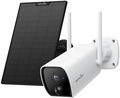 Security Cameras Wireless Outdoor,Wansview 2K 3MP Solar Camera Security Outdoor for Home with PIR Motion Detection & Siren, Night Vision,Works with Alexa,Outdoor Camera Wireless Solar/Battery Powered