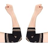 2er-Pack Ellenbogenbandage für Tennis ellenbogen - Kupfer Ellenbogen Kompression smanschetten für Damen Herren - Ellbogenbandage bei Sehnen scheidenentzündung, Arthritis, Golf Ellbogen-L