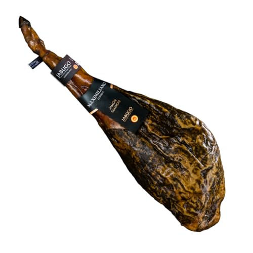 Maximiliano Jabugo - Jamón Mxm D.O.P Jabugo Bellota - Jamón 100 Ibérico - Pieza 7 Kg - Exclusivo Y Auténtico - Curación 30 Meses - Crianza Libertad - Incluye Tabla Jamonera