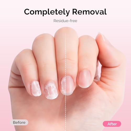 Image of MelodySusie Acetone Nail Polish Remover, 240ML Professional Soak off Gel Nail Polish Remover with Aloe Scent, Quickly & Powerful Remover with Pump for Acrylic Dip Powder