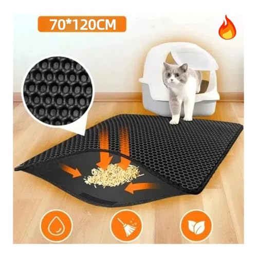 Tapis de litière pour chat fini les corvées de balai au sol