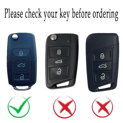 Funda para Llave de Coche antiimpactos de TPU Rojo para Volkswagen Sharan 7N 4