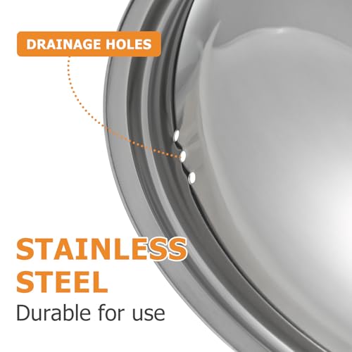 Tapa de acero inoxidable de 36cm con perilla antiescaldadura resistente a salpicaduras 4
