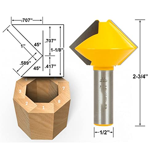 Fraise bird mouth 1/2 multi-angles pour joints parfaits de 6 à 16 faces - 4