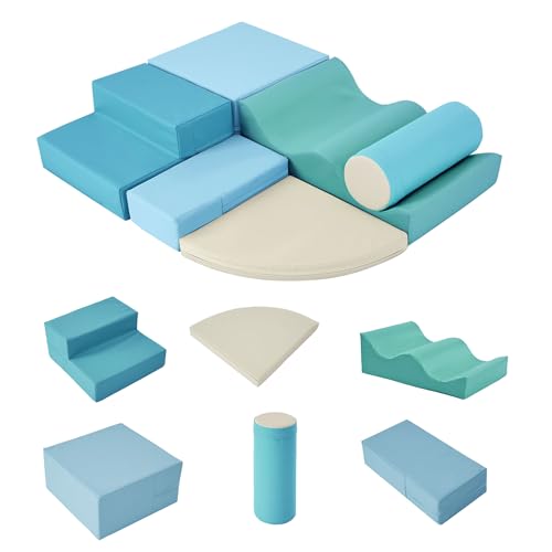 Image of Merax Climbing Toys for Toddlers, Soft Climb and Crawl Playset Indoor Baby Soft Foam Blocks for Climbing, Crawling, 6-Piece