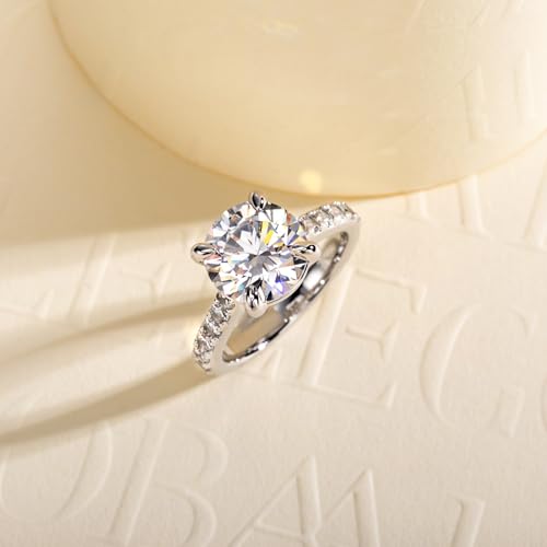 3ct/4ct/6ct Cubic Zirconia Princess Cut/Round Cut/Oval Cut Engagement Rings 5A Grade Simulated Diamond CZ Wedding Promise Anniversary Rings for Women3