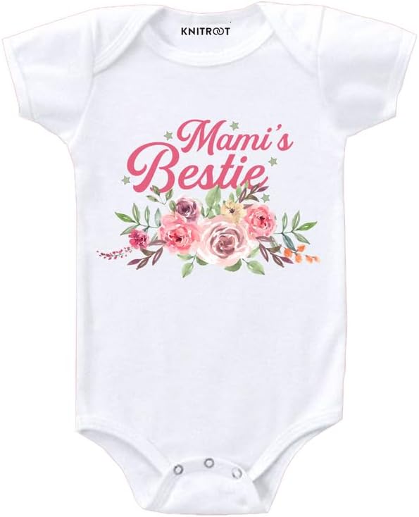 KNITROOT Family Special Unisex Baby Romper Half Sleeve Envelope Neck Mami's bestie