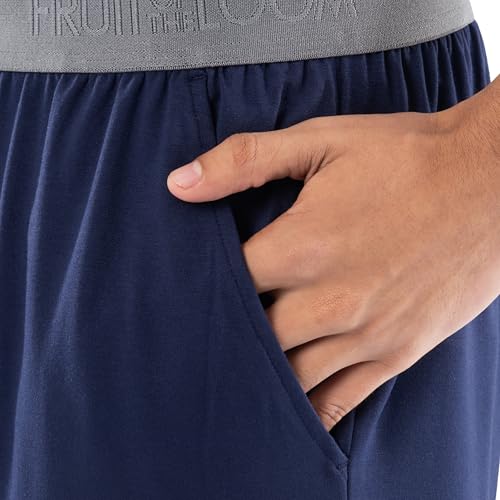Fruit of the Loom Men's 360 Stretch Short Sleeve Shirt and Shorts Pajama Sleep Set, Navy, XX-Large - image 2