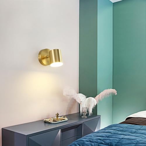 KRUIHAN LED Gold Wall Lights, 350° Rotatable Modern Minimalist Tri-Color Wall Sconce for Bedside, Living Room, Bathroom, Bedroom, Hallway - Cosy Home Interiors KRUIHAN LED Gold Wall Lights, 350° Rotatable Modern Minimalist Tri-Color Wall Sconce for Bedside, Living Room, Bathroom, Bedroom, Hallway - Image 6