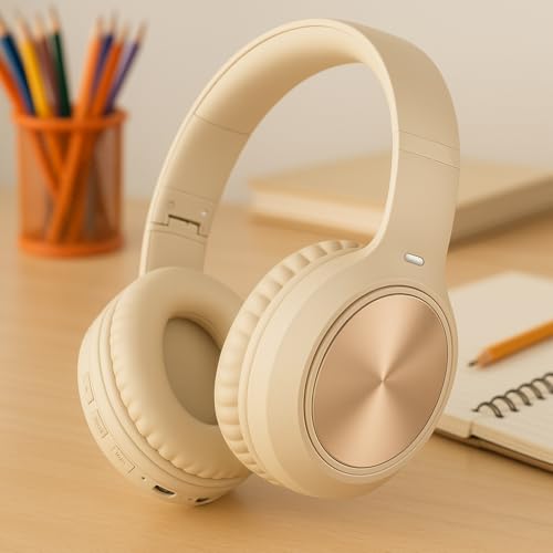 OHAANYY Casque Bluetooth 5.4, Casque Stéréo sans Fil Pliable Bluetooth 5.4 avec Microphone Intégré Et Contrôle du Volume, Casque De Jeu, Adapté Aux Adultes, Enfants, Pc/TéLéPhone/TV/Ipad