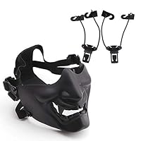 Algopix Similar Product 5 - Ehinew Half Face Mask Scary Smiling
