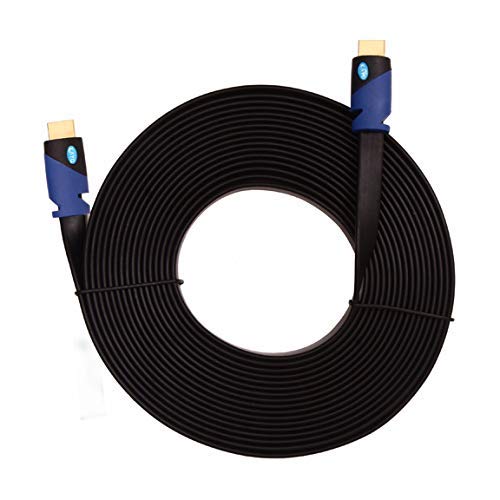 FLAT HDMI Cable - 20 FT, High Speed HDMI Cable Flat Wire - CL3 Rated Supports 4K, Ultra HD, 3D, 2160p, 1080p, Ethernet and Audio Return (Latest HDMI 2.0b Standard) HDCP 2.2 Compliant - 20 FEET