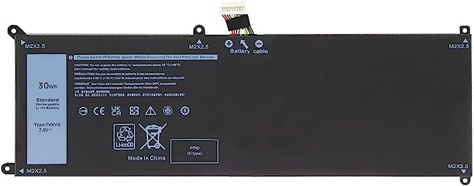 Bk Plus, 7VKV9 Replacement Battery Compatible withDell,XPS 12 9250 Series Dell Latitude 12 7275 Series