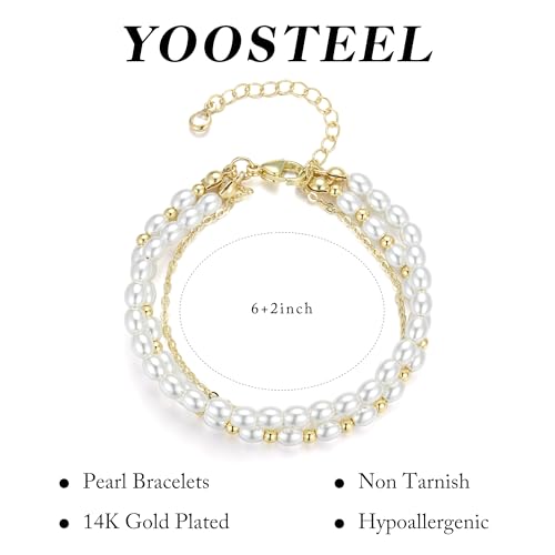 50% Off Yoosteel Pearl Bracelets for Women - Code HBG327U5