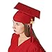 GraduationMall Unisex Adult Matte Graduation Cap with 2024 Tassel Red