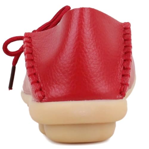 Image of Women's Leather Slipper Loafers Flat Shoes Slip-Ons