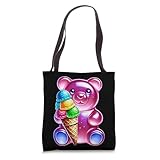 Gummy Bear Candy Ice Cream Cone Pink Tote Bag