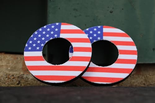 Image of Gripdonuts.com Premium Grip Donuts for Dirt Bike Motorcycle MX BMX - American Flag (2 Variations)