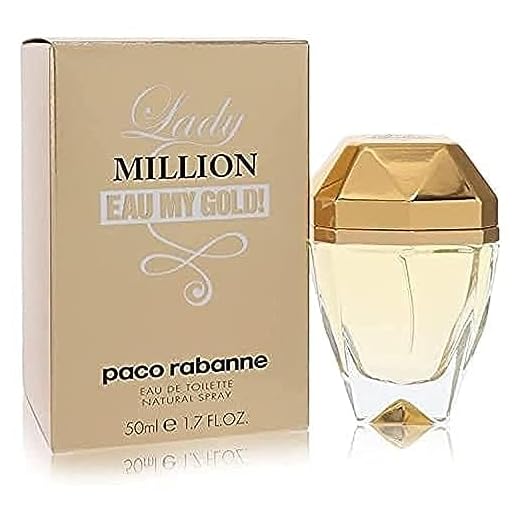 Paco Rabanne Lady Million Eau My Gold Eau de Toilette Spray for Women, 1.7 Ounce