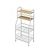 Regał regałowy, wytrzymały regał organizacyjny do przechowywania drutu stalowego i półki do kuchni sypialni salonu łazienki biura garażu, biały, A
