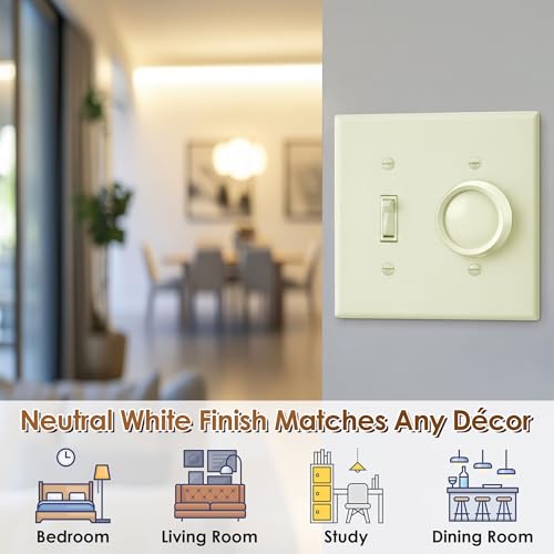 HappyAlley 4 Pack Rotary Dimmer Knob, Ivory by HappyAlley - Used condition - Image 5