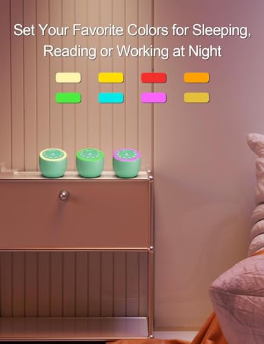 Hotmoon White Noise Machine with 40 High-Fidelity Sounds, Sleep Sound Machine with Memory Functions, 8 Lighting Modes, USB Power Supply, for Sleep & Noise Reduction in Bedrooms and Offices, Plug-in. - Image 6