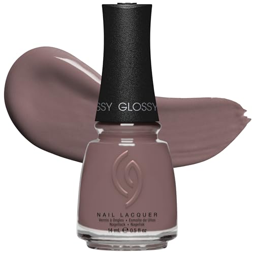 China Glaze CG Nail Lacquer Weathered Bark – Deep Taupe Brown Nail Polish, Quick Dry, Chip Resistant Glossy Finish for Salon & DIY Manicure, 0.5 fl oz