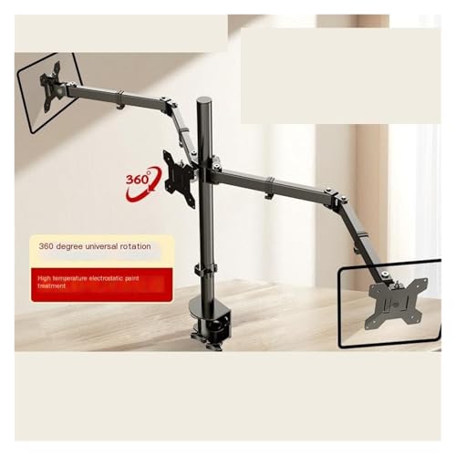 Support de moniteur rotatif pour bureau triple écran réglable en hauteur