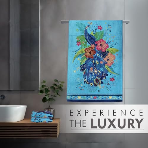 Image of Cotton Bath Towel, 90 x 180 cm, Super Soft and Absorbent, Terry Weave