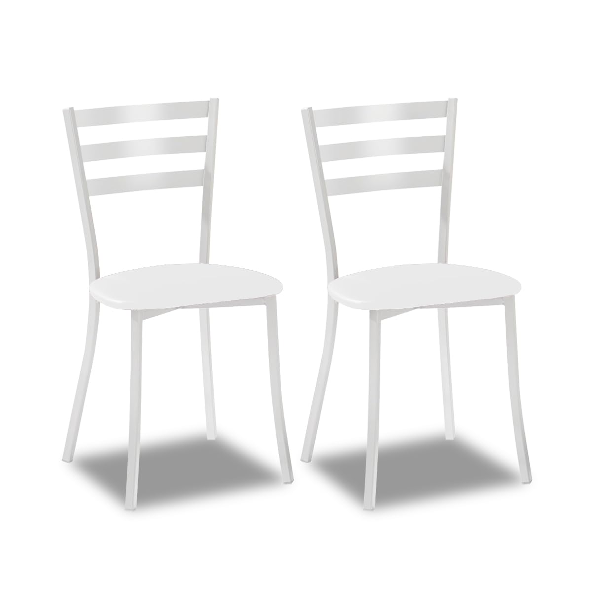 ASTIMESA SCMBLBL Due sedie da cucina, metallo, bianco, altezza della seduta 45 cm