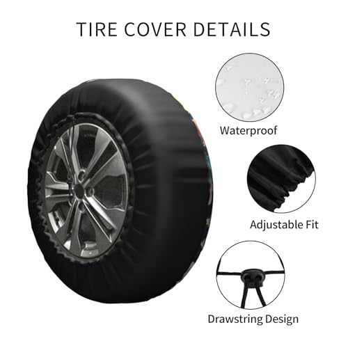 Image of Beach Sunset Print Spare Tire Cover Wheel Protectors Tyre Covers Weatherproof Wheel Covers Universal Fit for Trailer Rv SUV Truck Camper Travel Trailers 16 inch