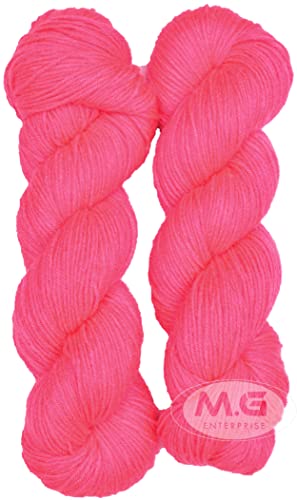 Image of Brilon Melon (200 gm) Wool Hank Hand Knitting Wool /Art Craft Soft Fingering Crochet Hook Yarn, Needle Knitting Yarn Thread dye SM-LC