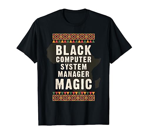 Photo de Gestionnaire de système informatique noir Magic Juneteenth T-Shirt