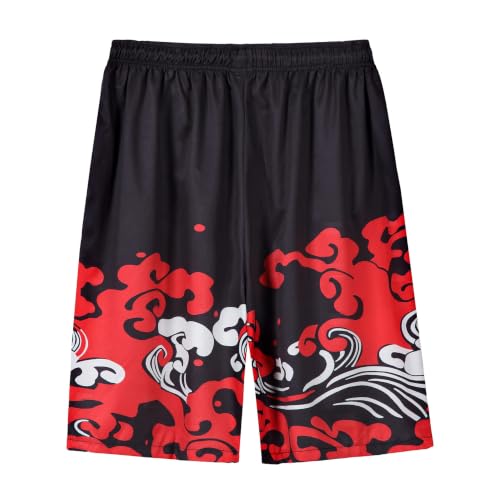 Image of PRIJOUHE Mens Kimono Set Japanese Haori & Shorts 2 Piece Summer Outfits