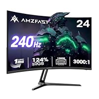 Amzfast – Amzfast 24 Zoll Curved Gaming Monitor 240Hz FHD, 1ms MPRT, A