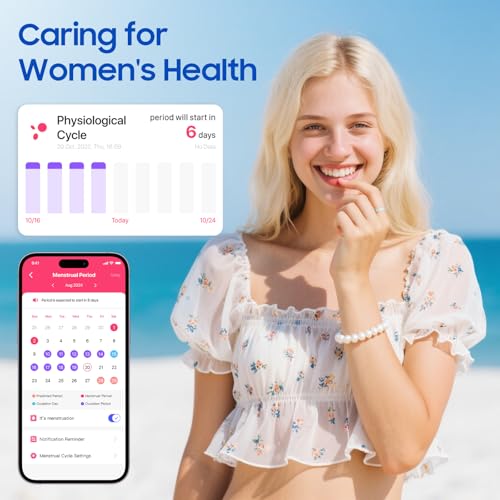 Image of 2026 Smart Ring New Health Tracker, IP68 Waterproof, iOS /Android Compatible, Sleep, Exercise & Health Monitoring, No Subscription, 5-Day Battery Life for Women & Men (Silver, 10)