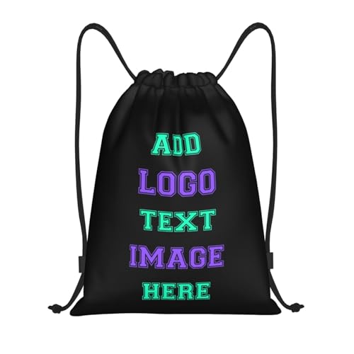 Personalized Drawstring Bags Bulk Custom Name Backpack Custom Pull String Bag - Main Image
