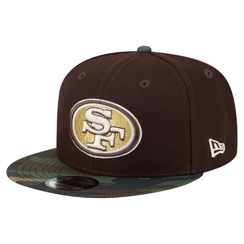 New Era Men's Dark Brown San Francisco 49ers Burnt Wood Camo 9FIFTY Snapback Hat