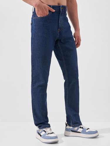 Image of Highlander Mens Tapered Fit Denim Jeans for Man|Regular Length|Mid-Rise|Stretchable Fabric | Jeans for Man | Men Jeans