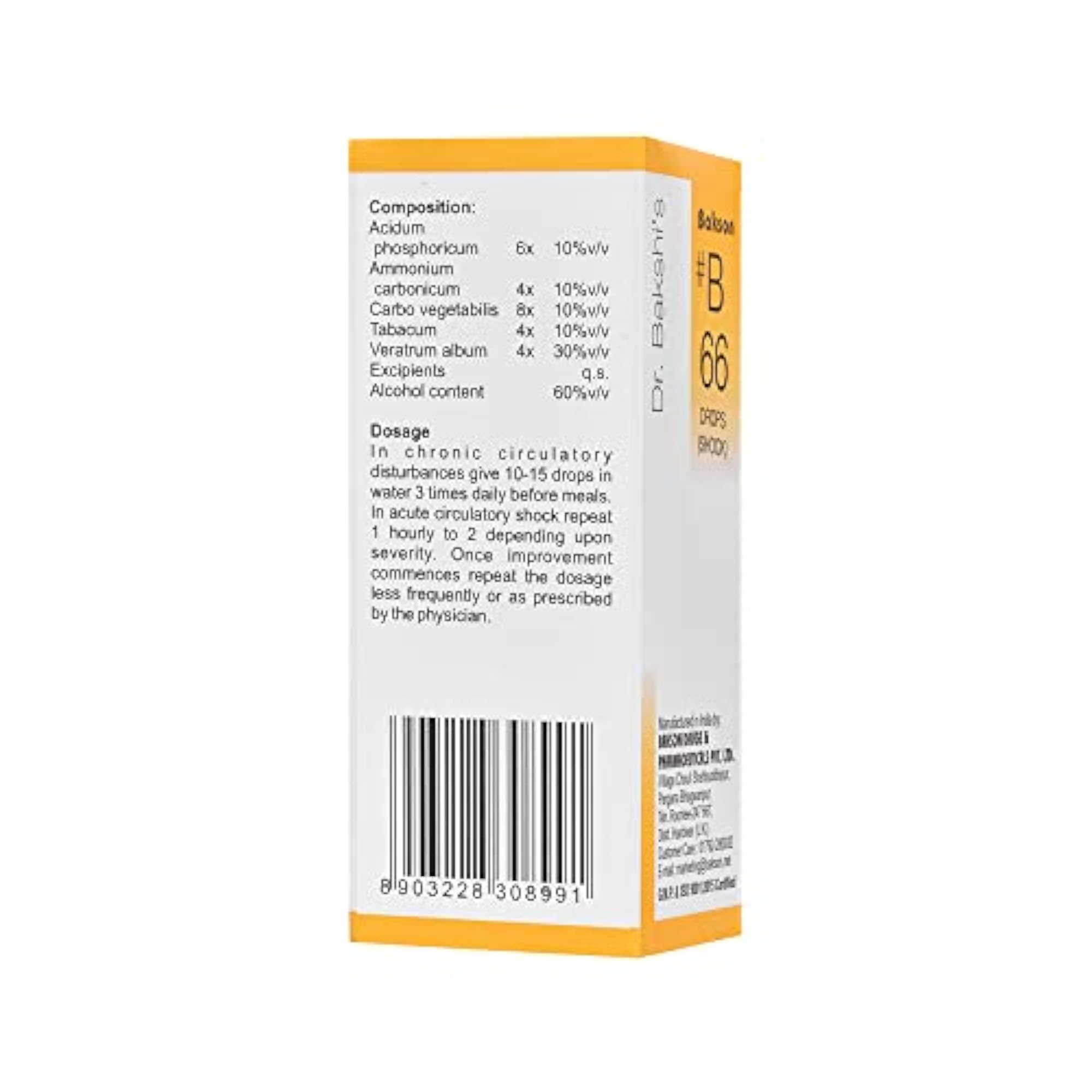 Dr. Bakshi's BAKSON'S HOMOEOPATHY B 66 Shock Drops