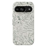Obbii Compatible with Google Pixel 10/10 Pro Case, 2 in 1 Slim Heavy Duty Protection Hybrid Hard PC Soft Silicone Rugged Bumper Antiscratch Protective Case 6.3 inch (Green Floral)