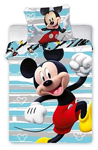 TOPOLINO MICKEY MOUSE Lenzuola e federa cuscino in...